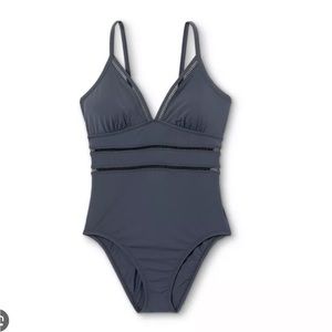 NWT Target Kona Sol One Piece Ladder Trim Swimsuit XL